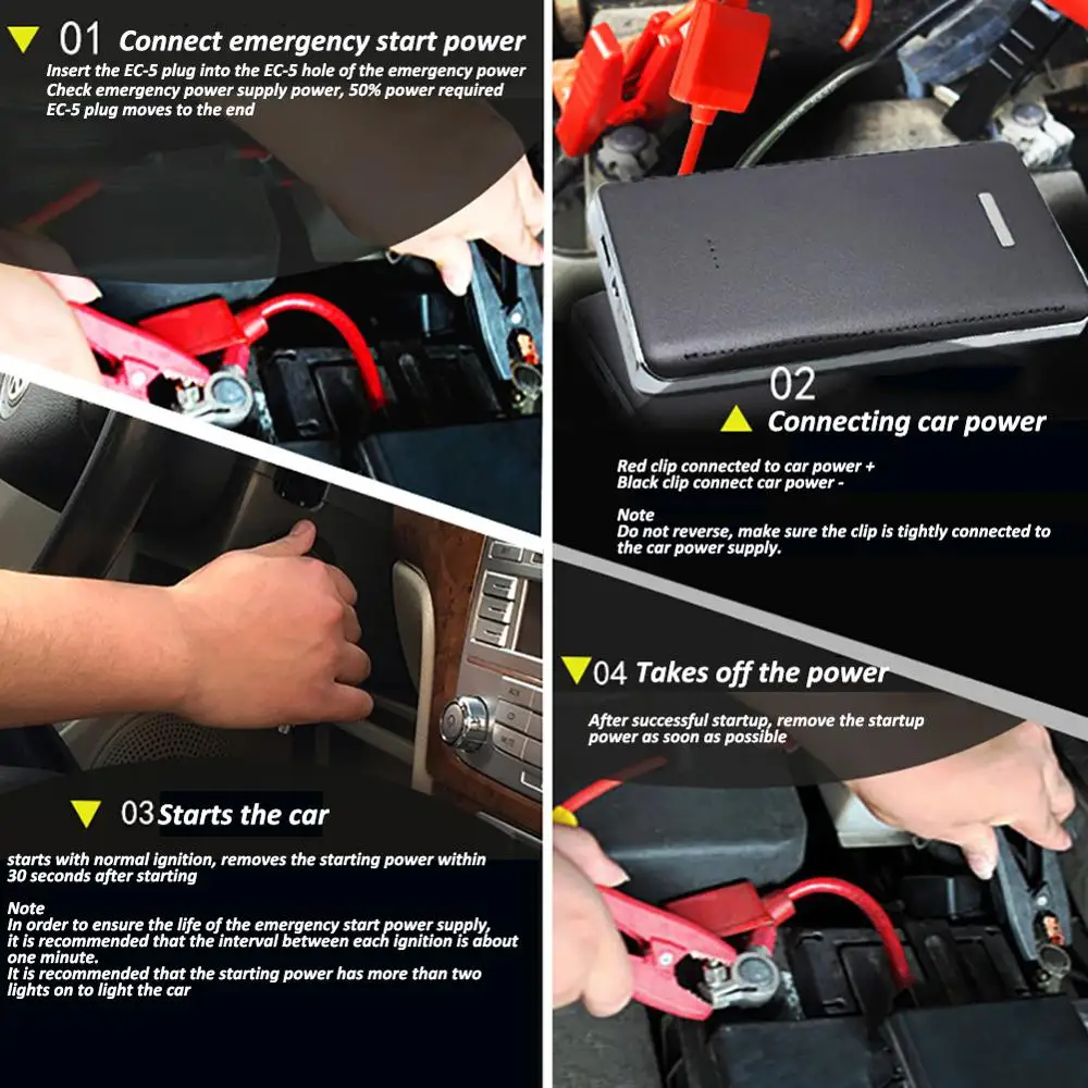 8000mah Car Jump Starter Starting Device Battery Power Bank 400A Jumpstarter Auto Buster Emergency Booster Charger | Автомобили и