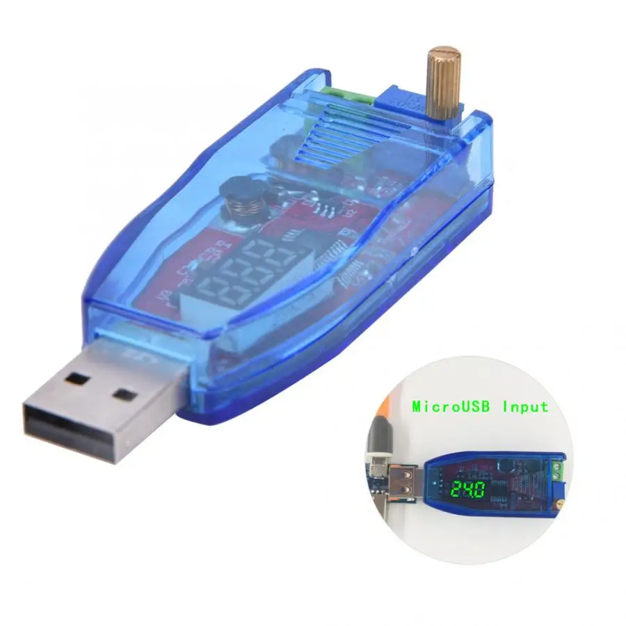 USB модуль регулятора напряжения светодиодный питания регулируемый потенциометр