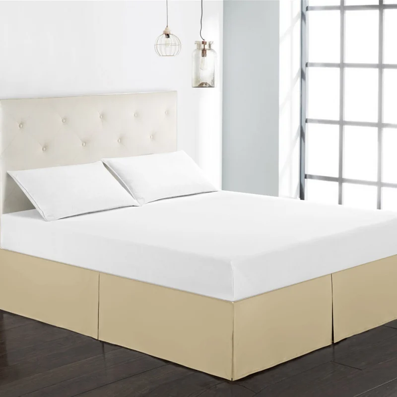 

Polyester Luxury Bed Skirt, Available In Four Sizes Luxurious & Easy To Wash Quality Tailored Drop, Wrinkle & Fade Resistant n