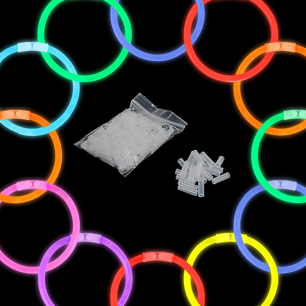 50Pcs Colorful Luminous Glow Sticks Glowsticks DIY Bracelet Necklace Party Props Ideal for party/ concert props night running | Игрушки и