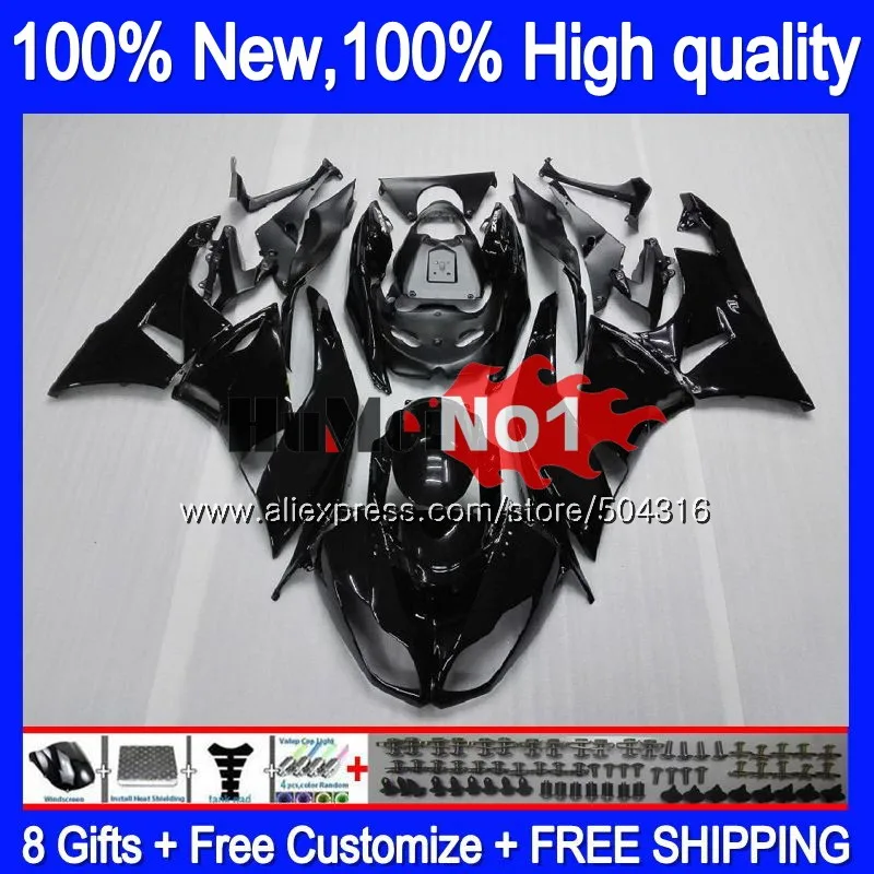 

Body For KAWASAKI ZX636 ZX 6R ZX600 ZX6R 09 10 11 12 58MC.1 Glossy black ZX 636 600CC ZX-636 ZX-6R 2009 2010 2011 2012 Fairings