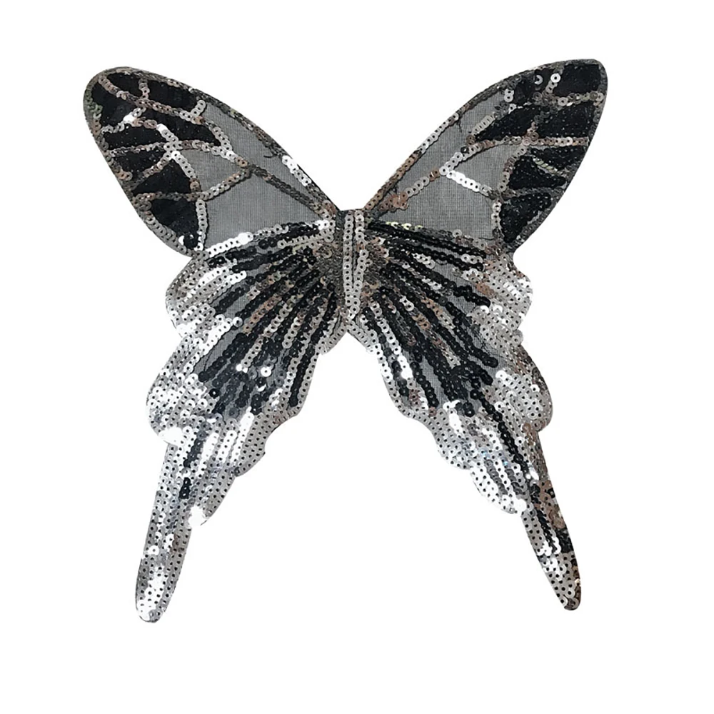 Нашивки с рисунком бабочки блестки нашивки сделай сам швейная аппликация для