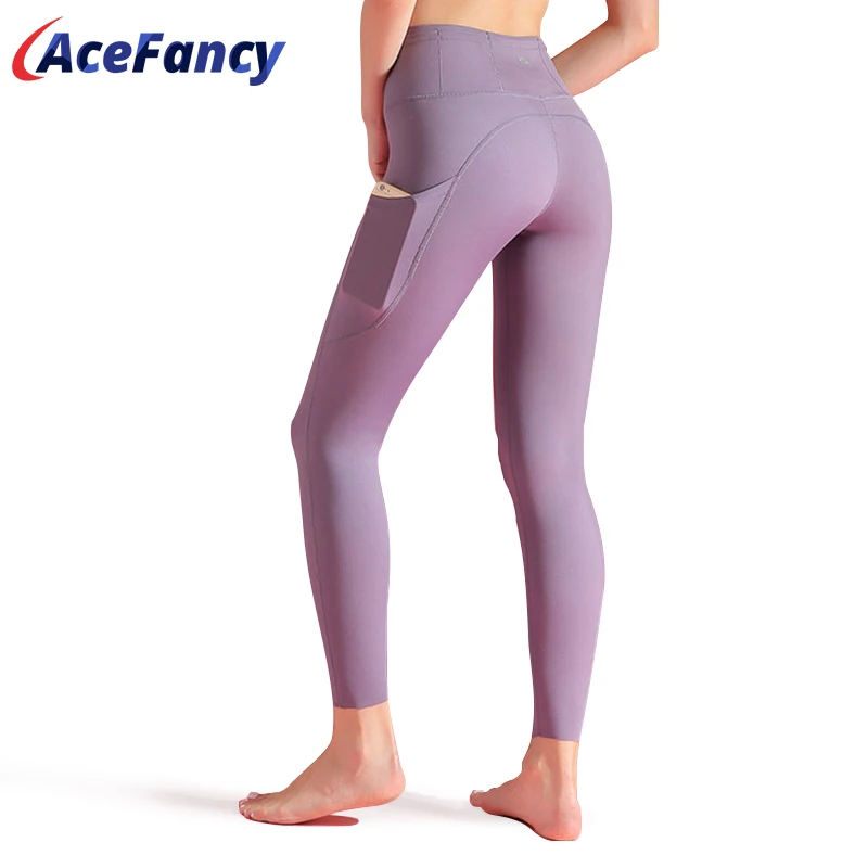 

Acefancy Yoga Leggings With Pocket Women Yoga Pants T2069 Push Up Leggings Workout High Waist Training Pants Yoga Female Trouser
