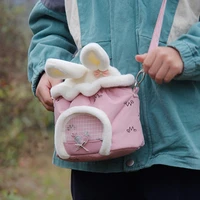 cute pet bag small pet carrier bag portable hamster outing travel carrier bag single shoulder children backpack