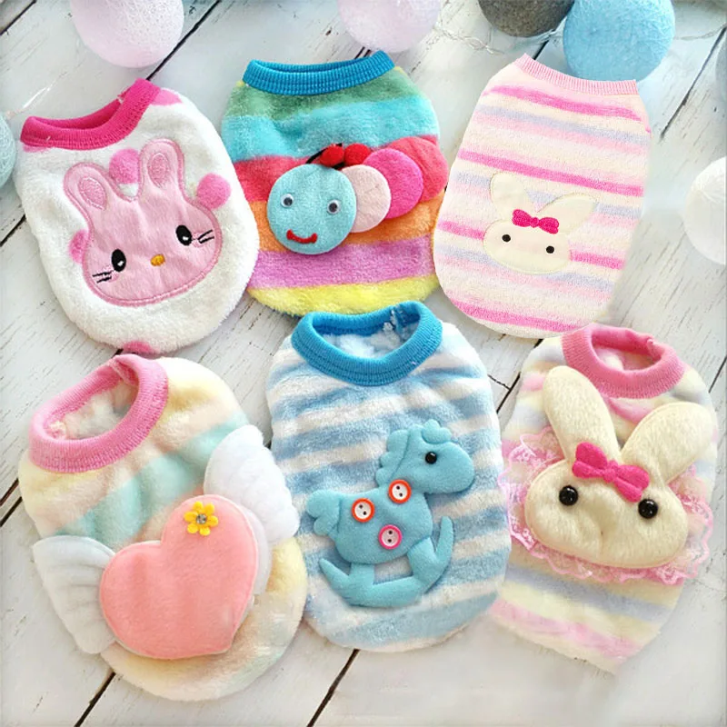 Зимняя одежда для собак мягкая флисовая домашних животных маленьких и средних