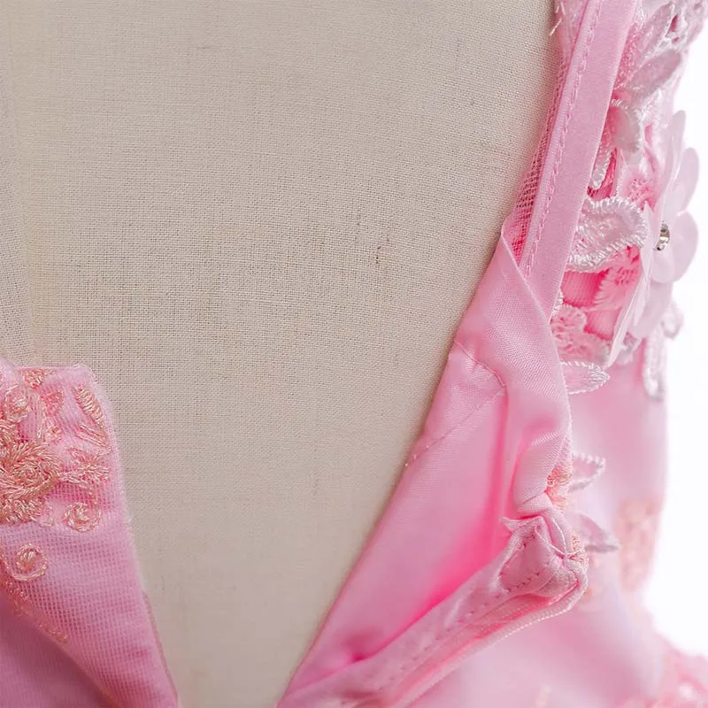 

OFCS New Sell Girls Dress Lace High Quality Evening Dress Performance Clothes Girls Dress Birthday Christmas Costumes 2 Colors