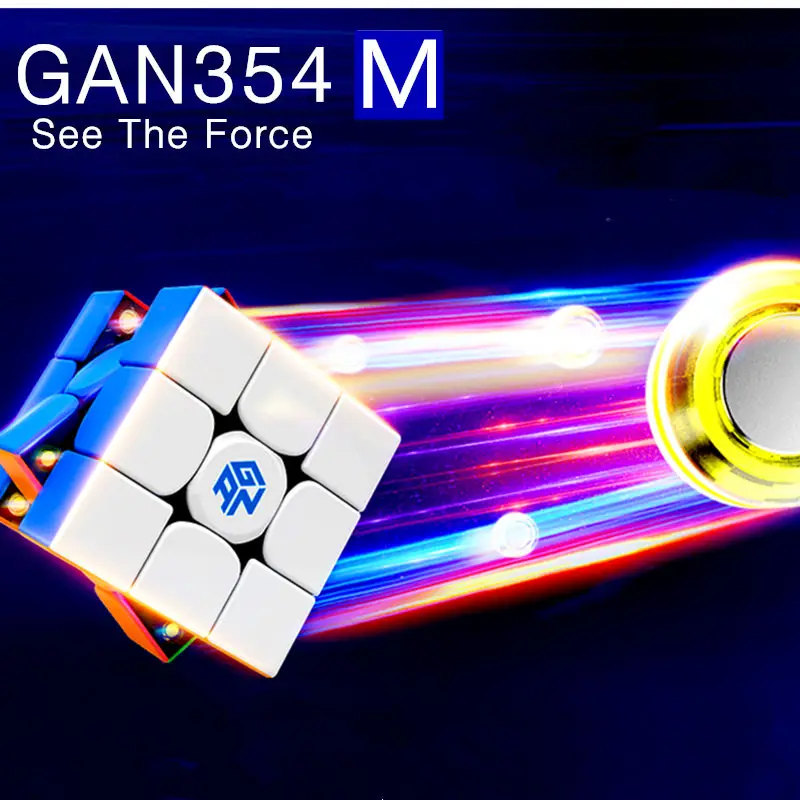 Магнитный пазл Gan 354 M магические скоростные кубики 3x3 профессиональный Gan354
