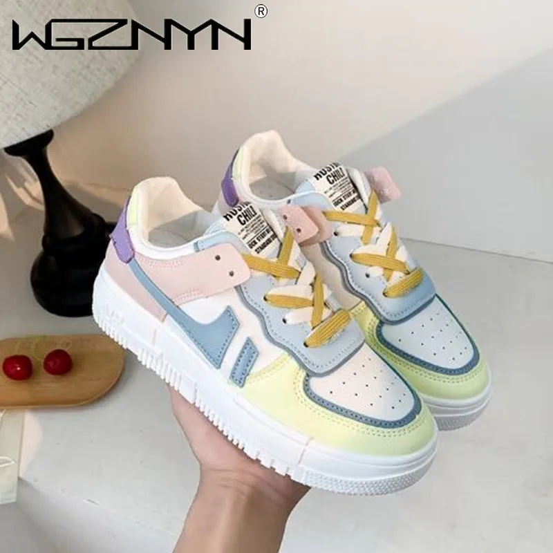 

Women Sneakers PU Leather Women Tennis Shoes White Platform Casual Sneaker Spring Summer Female Board Shoe Flats Ladies Trainers