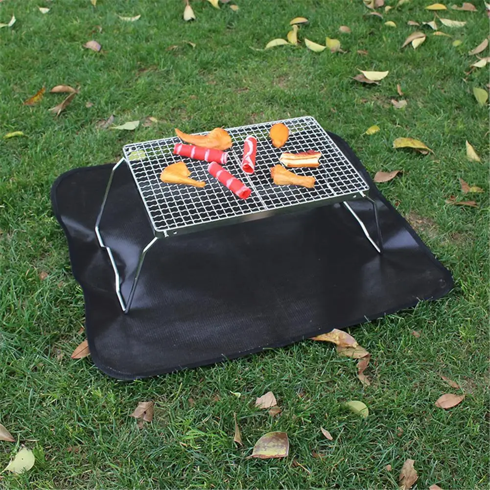 Открытый барбекю огнестойкий защитный коврик квадратный термостойкий Коврик