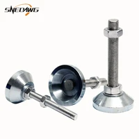 promotion high quality stainless steel furniture support foot cup adjustable screw thread type foot machine sofa bed table leg