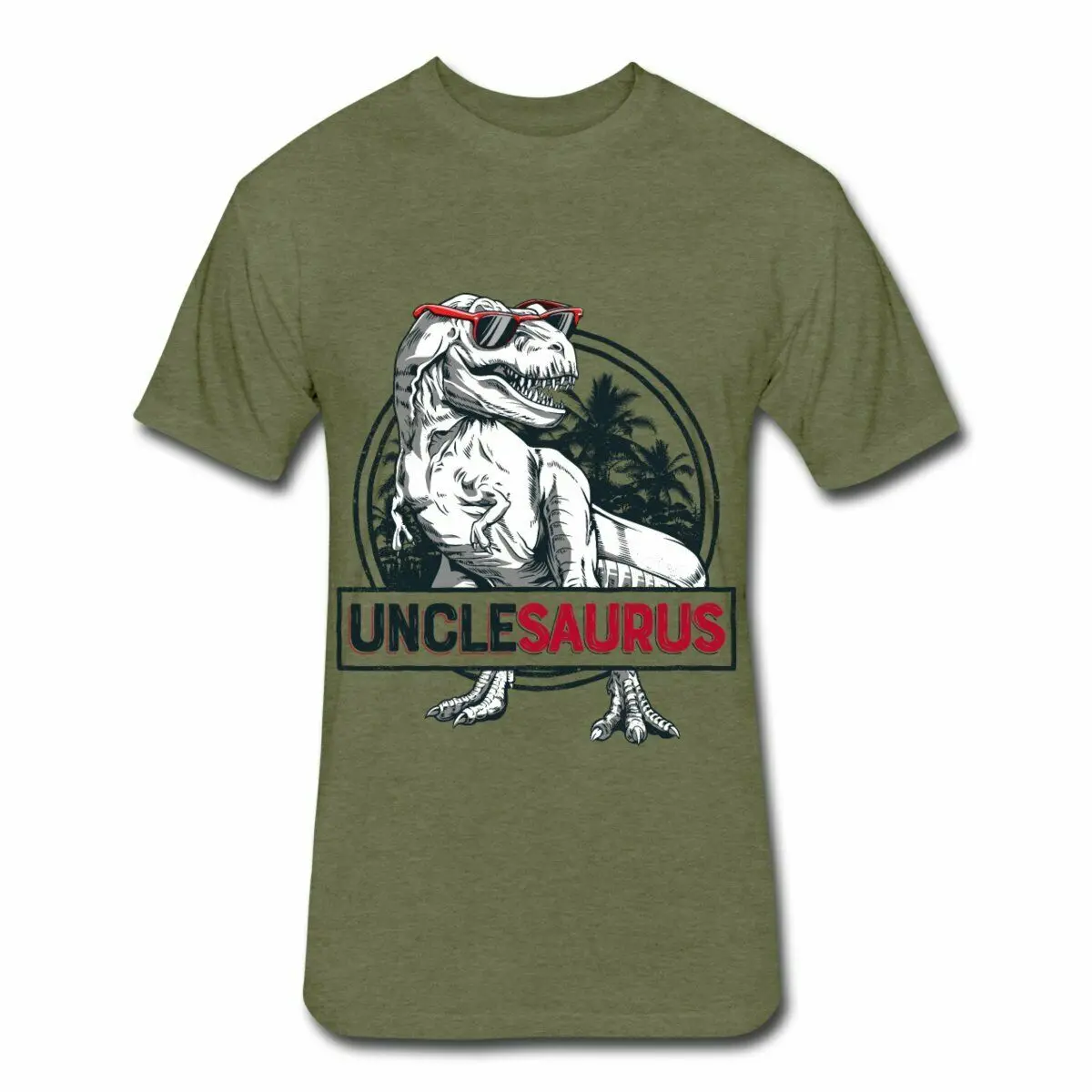Подходящая семья Динозавр Unclesaurus хлопчатобумажная/полиэтиленовая футболка на