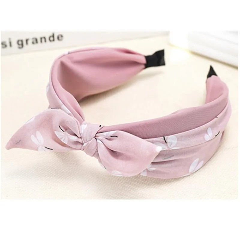 

Bohemian Flower Print Bow Hairband for Women Summer Headwear Bowknot Headband Women Hair Accessories Adults Hairband Bow Print