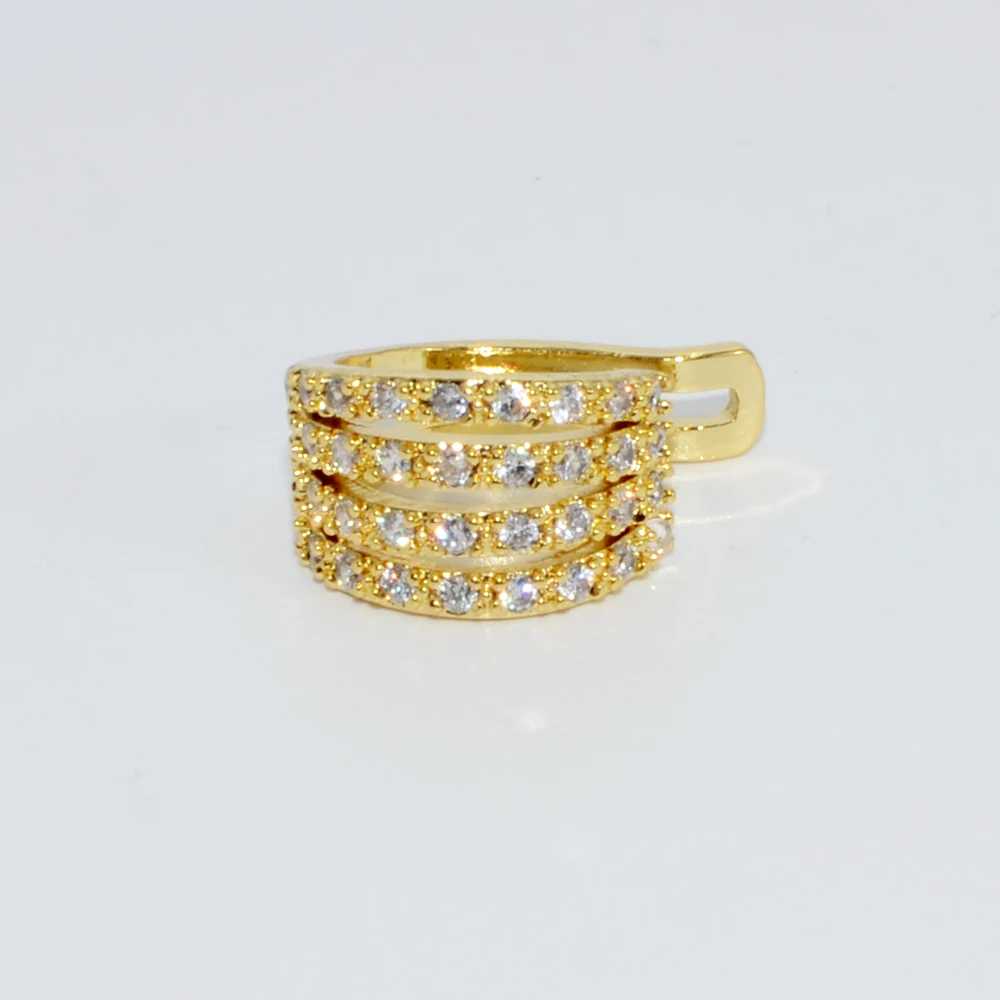 Style8 Gold 1 шт Ушной Хрящ клип Регулируемый Иллюзия искусственный пирсинг для уха серьги кристалл манжета для уха со звездой без отверстия не пирсинг CZ ювелирные изделия для тела - Окраска металла: Style8 Gold
