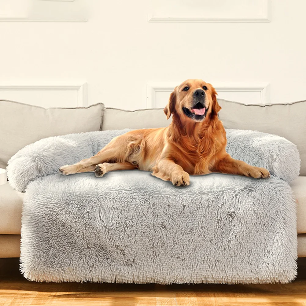 

Лежанка для домашних животных, мягкая подстилка из плюша, для собак и кошек, подушка для сна, зимний теплый домик для щенков