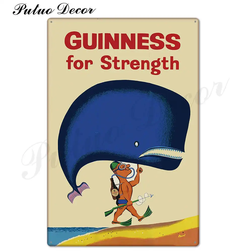 TH2537 Винтажная металлическая табличка Guinness, Оловянная табличка, металлическая винтажная тарелка для паба, Настенная декоративная тарелка для бара, паба, клуба, человека, пещеры - Цвет: TH2537
