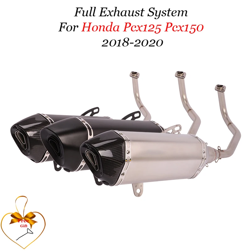 Выхлопной мотоцикл для Honda Pcx 125 150 2017 2018 2019 2020 полная система Pcx125 Pcx150 глушитель