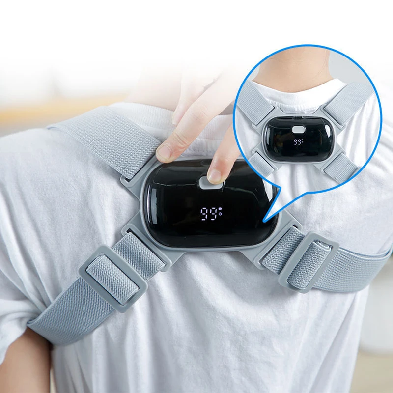 

Регулируемый умный Корректор осанки для взрослых и детей, коррекция позвоночника, поддержка спины, датчик вибрации, напоминание, черный