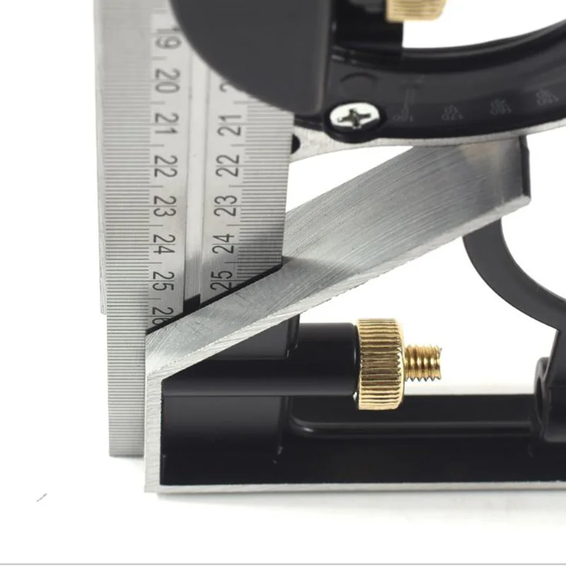 

300mm Adjustable Stainless Steel Combination Square Angle Ruler 45/90/180 Degree Multifunctional Woodworking Measuring Tool