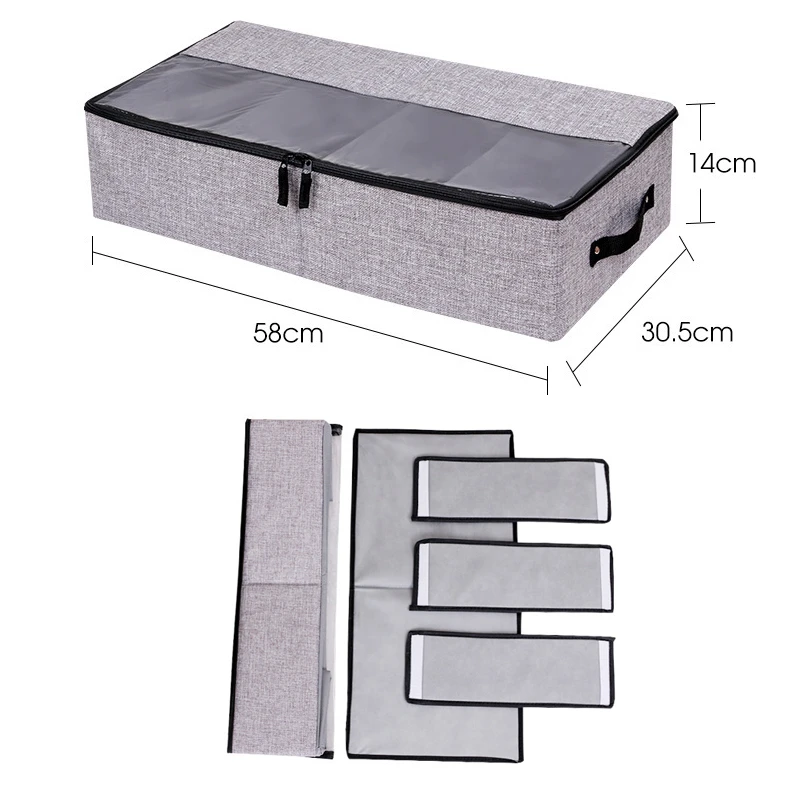 Складной органайзер для одежды обуви и мелочей из льняной ткани|Коробки ящики