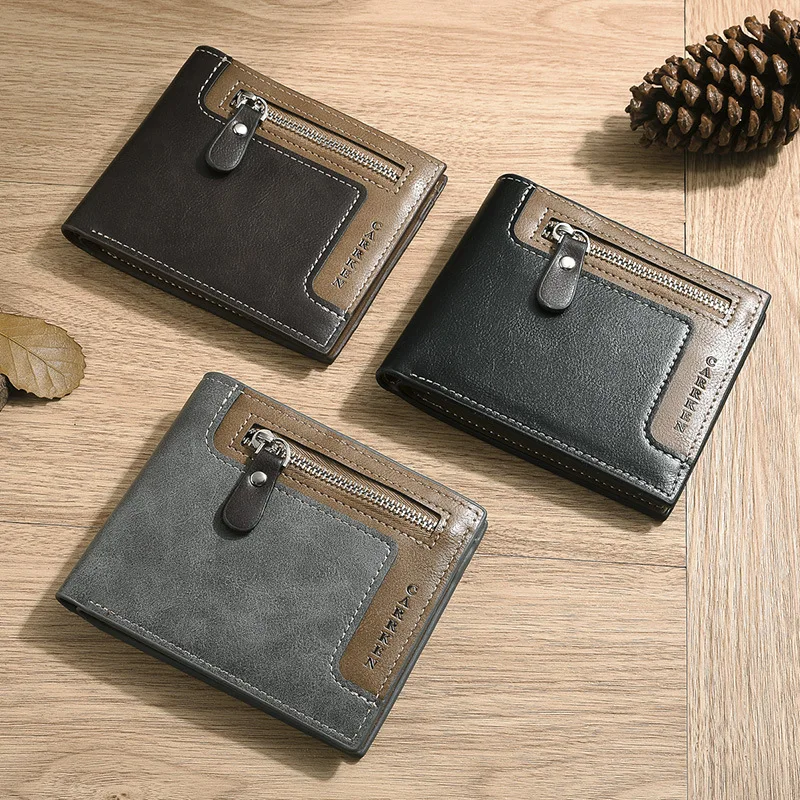 Лидер продаж 2020 модные мужские кошельки Двойные держатель для ID карт портмоне с