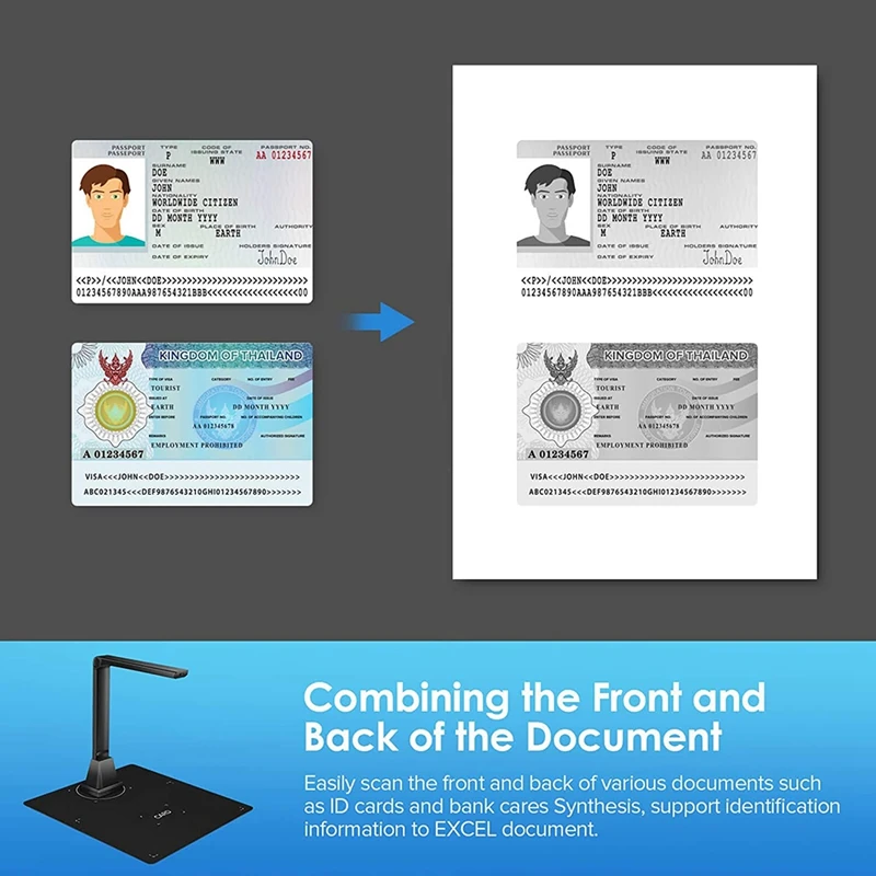 Notebook Computer Document Camera A4 Format OCR Function LED Light Suitable for Long-Distance Learning in the Classroom | Компьютеры и