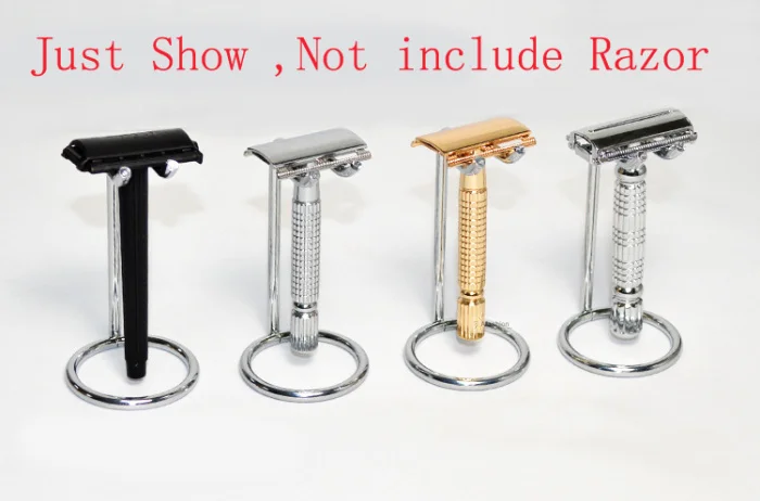 

1pc Metal Razor Holder Men barber Beard Double Edge Safety stand Kit Shaving Shaver Straight Chrome base