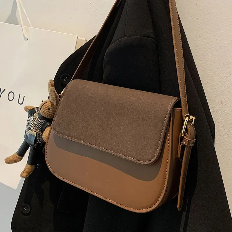 

Популярные сумки через плечо INS для женщин, однотонные дамские дизайнерские маленькие сумочки и кошельки на ремне с клапаном