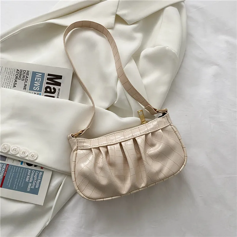 

Women's Bags Popular New Bag Folds Under The Bag Crocodile Print Lady Shoulder Bag Small Bag