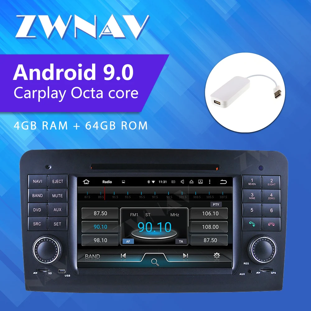 

ZWNAV car radio 2 DIN Android 9 For Mercedes ML W164 X164 ML350 ML300 GL500 ML320 ML280 GL350 autoradio audio stereo navigation