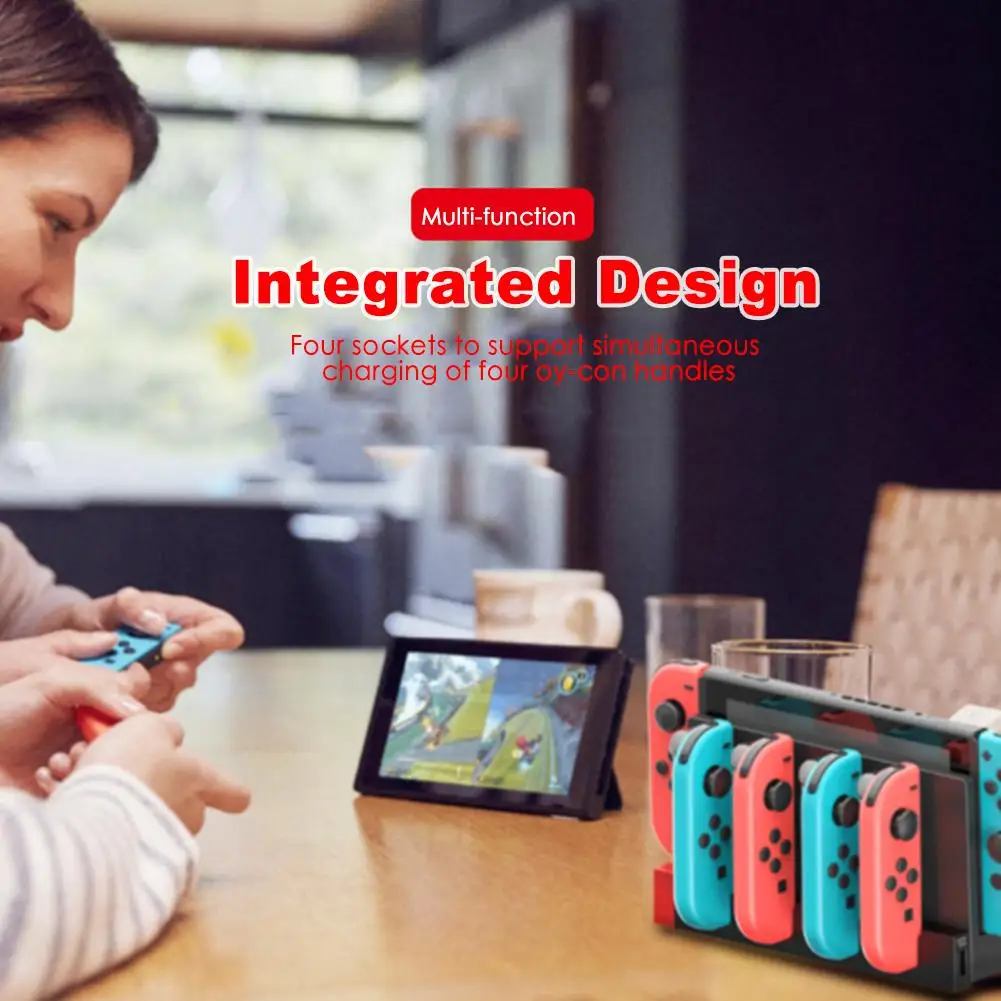 

PG-9186 DC 5V/1.0A Game Controller Charger Charging Dock Stand Black + Red for Nintendo Switch 182mm*65mm*28mm/7.17*2.56*1.10"