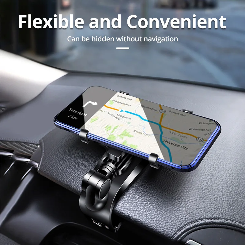 fonken dashboard car phone holder hud navigation 46 5 smartphone support in car sun visor rearview mirror mobile cilp stand free global shipping