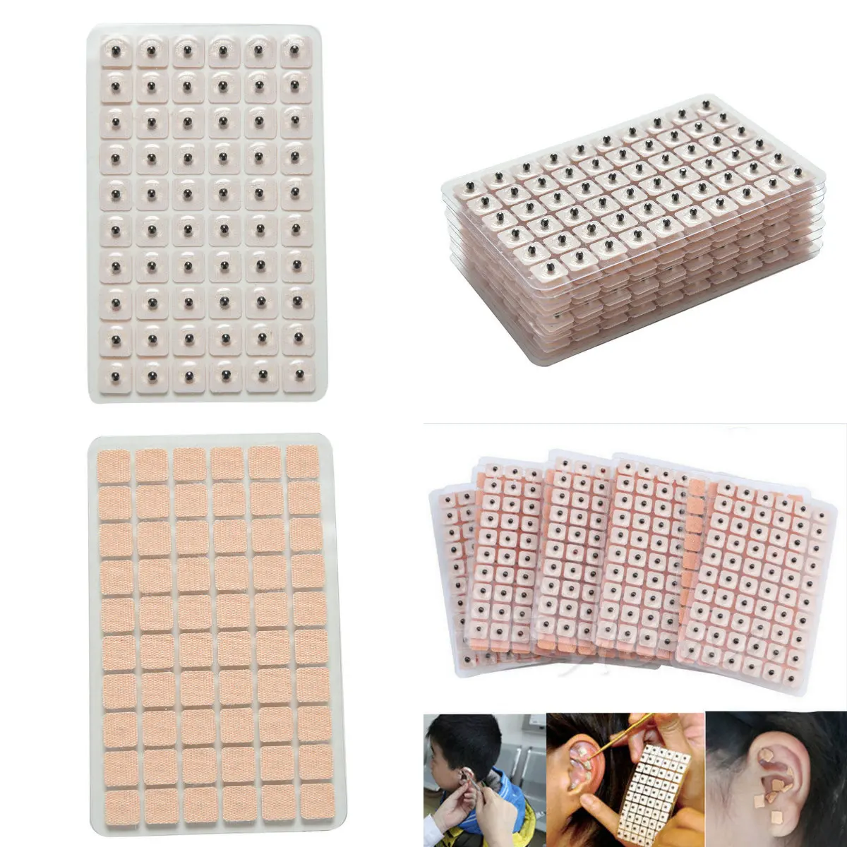 600 шт Массаж уха Релаксация прививка ушко иглы для акупунктуры семена патч