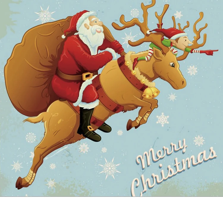 Счастливый новогоднее рождественское декор подарки на Рождество гобелены ковры