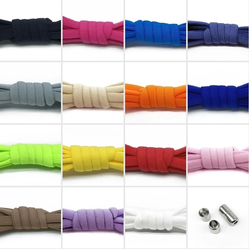 

1Pair No Tie Shoelace Elastic Locking Shoelaces Kids Adult For Sneakers Quick Semicircle Shoelace Lazy Shoe Laces 17 Colors