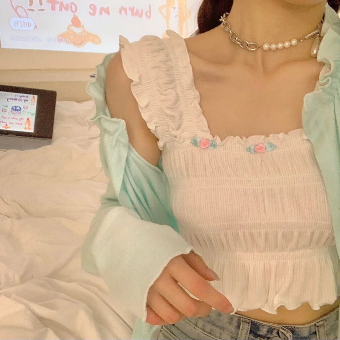 Подтяжки Desire Girl в Корейском стиле милые французские универсальные короткие со