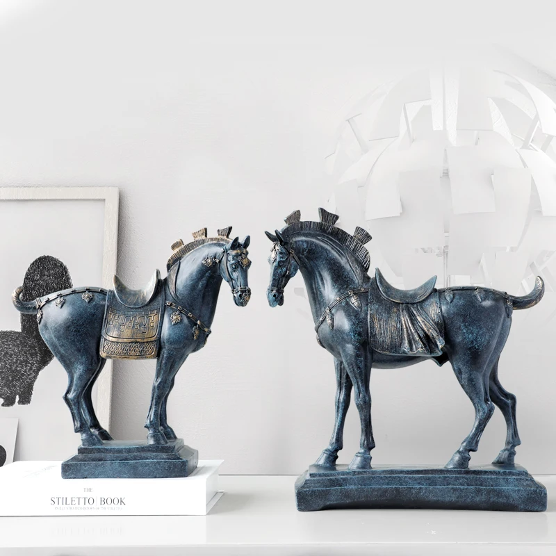 [Декор] статуи лошади из смолы статуэтки для украшения дома офиса отеля гостиной