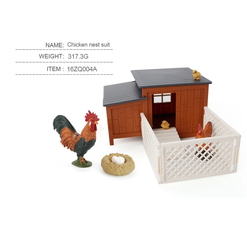 

Kids Educational Toys Set DIY Farm Ranch Scene Model Solid PVC Gift