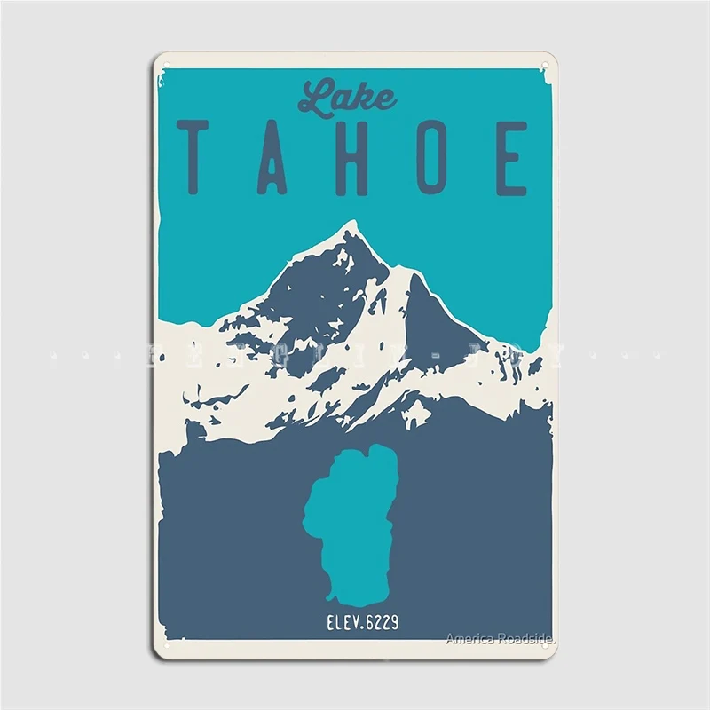 

Озеро Тахо. Металлический плакат, клубный, домашний, барный, пещера, Настенный декор, оловянный плакат
