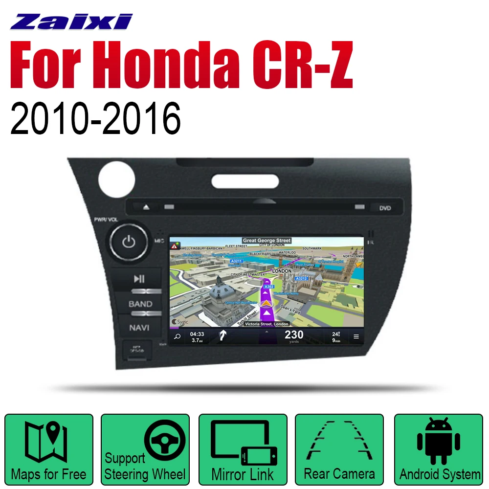 

Автомагнитола, стерео, GPS-навигация для Honda CR-Z 2011 2012 2013 2014, аксессуары 2din, мультимедийный DVD-плеер, аудиоголовное устройство