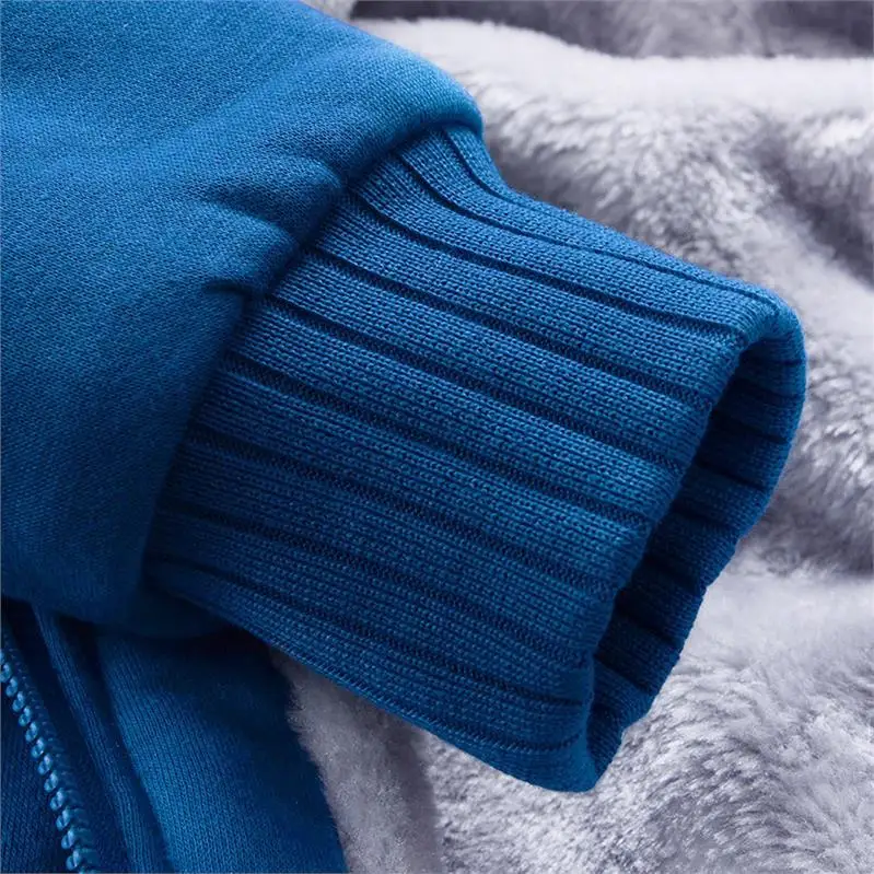 

OLOEY Men Hoodies Casual Wool Winter Thickened Warm Coat Male Sweatshirts Coat Zipper Cardigan Hoody Man Hoodies Clothing