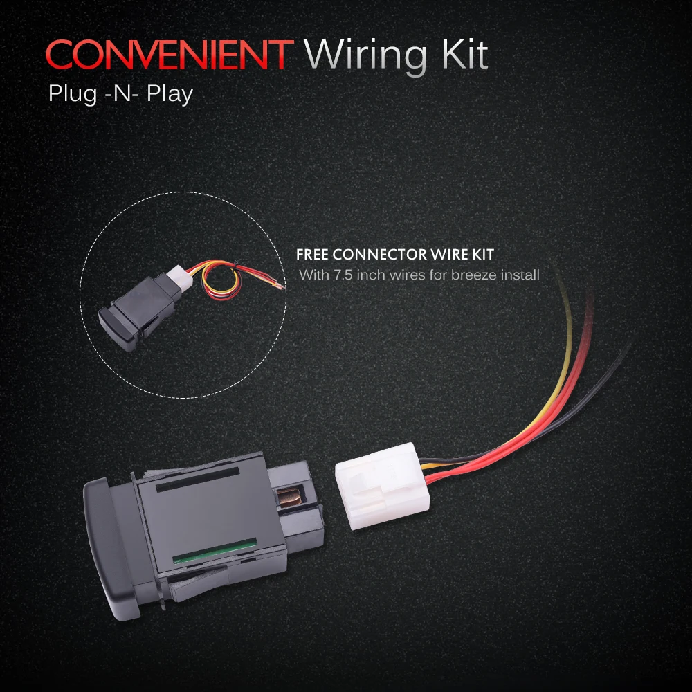 MICTUNING лазерная гравировка символа синий светодиодный переключатель