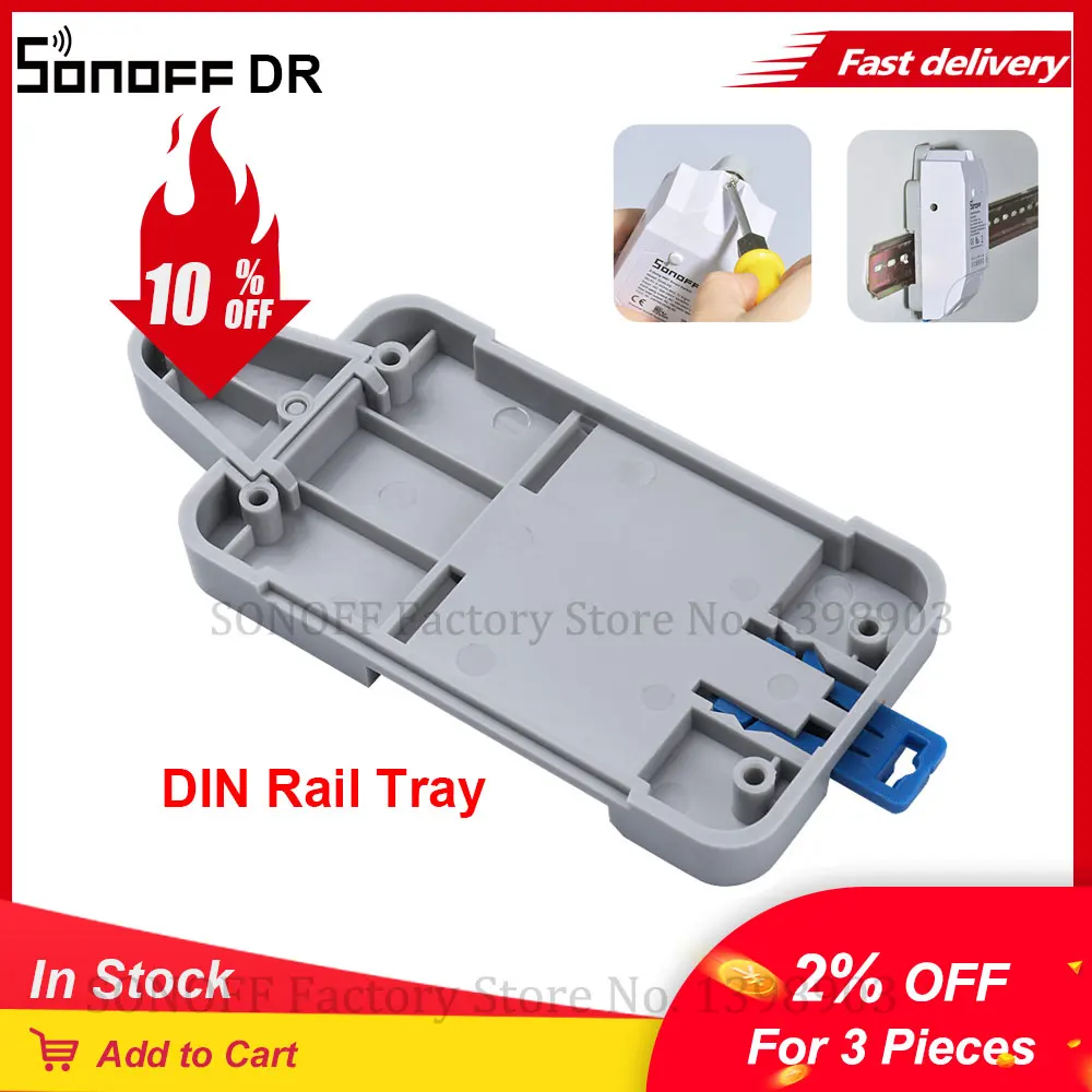 SONOFF DR DIN Rail лоток для Basic/RF/ Pow/ TH10/16/ Wifi Smart Switch рельсовый Чехол Держатель