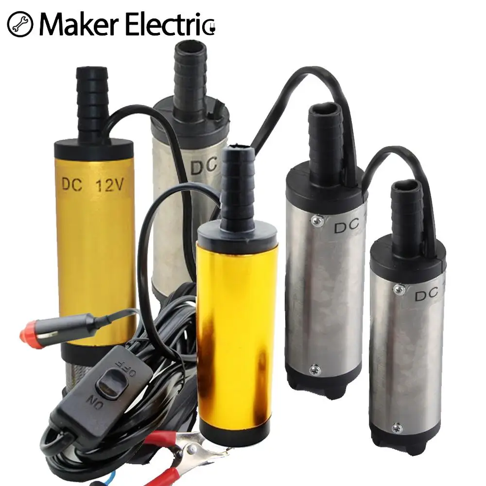 Погружной насос для воды масла дизельного топлива 12 В диаметром 38/51 мм 30 л/мин