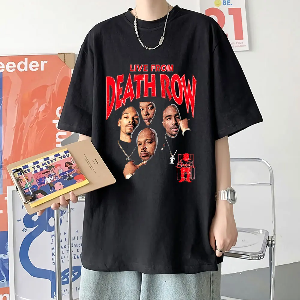 Death Row Records Inspire Fashion T Shirt Men's T-shirts Graphic Tee Shirt Short Sleeves Clothes Oversized Unisex T-shirt