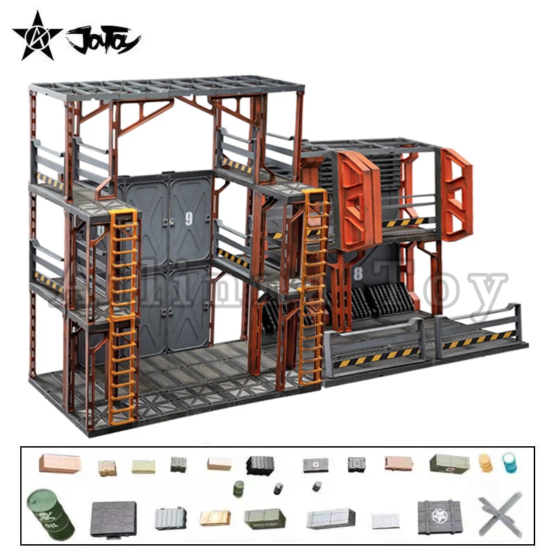Диорама меха Депот JOYTOY 1/18 площадка для обслуживания (Бесплатные Аксессуары в