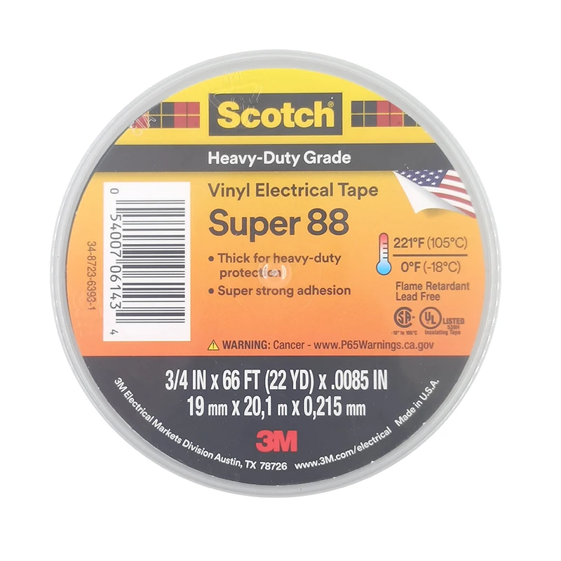 3 м скотч 19 мм * 20 1 высокопрочная ПВХ электрическая лента Super 88|Лента| |