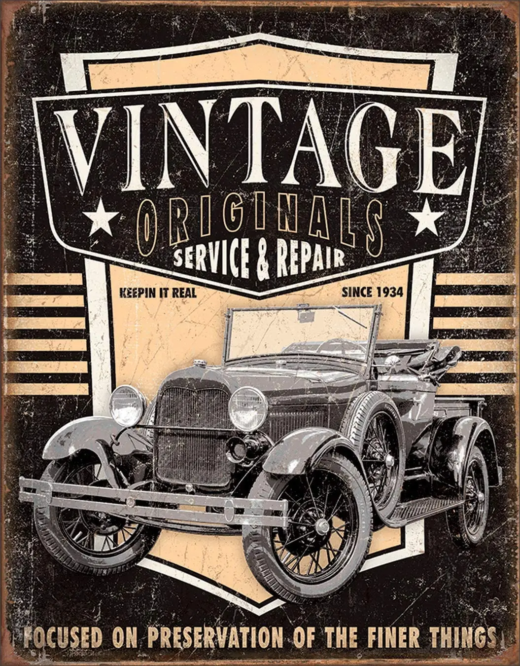 

AIDANDAN Bar Rules Tin Sign Still Plays with Cars Old Design Tin Signs Vintage Metal Tin Signs for Wall 20 X 30 cm