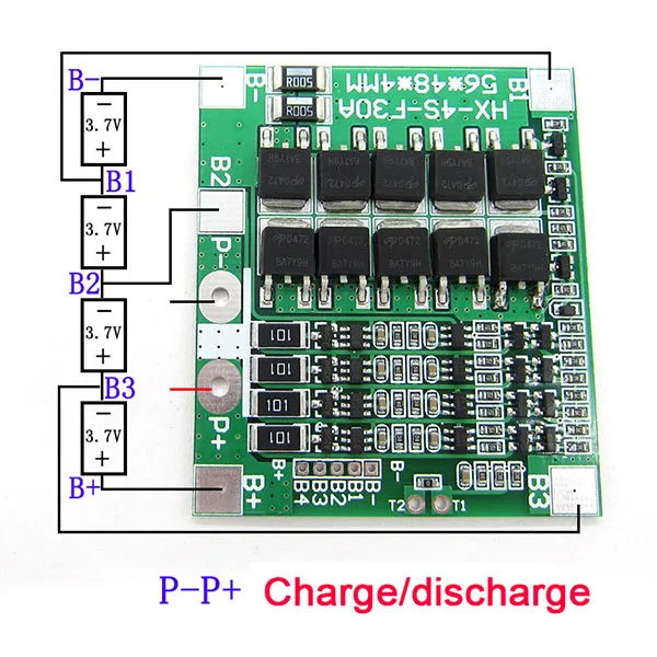 4S 30A lifepo4 BMS PCM Защитная плата аккумулятора bms pcm для 12V электрических инструментов