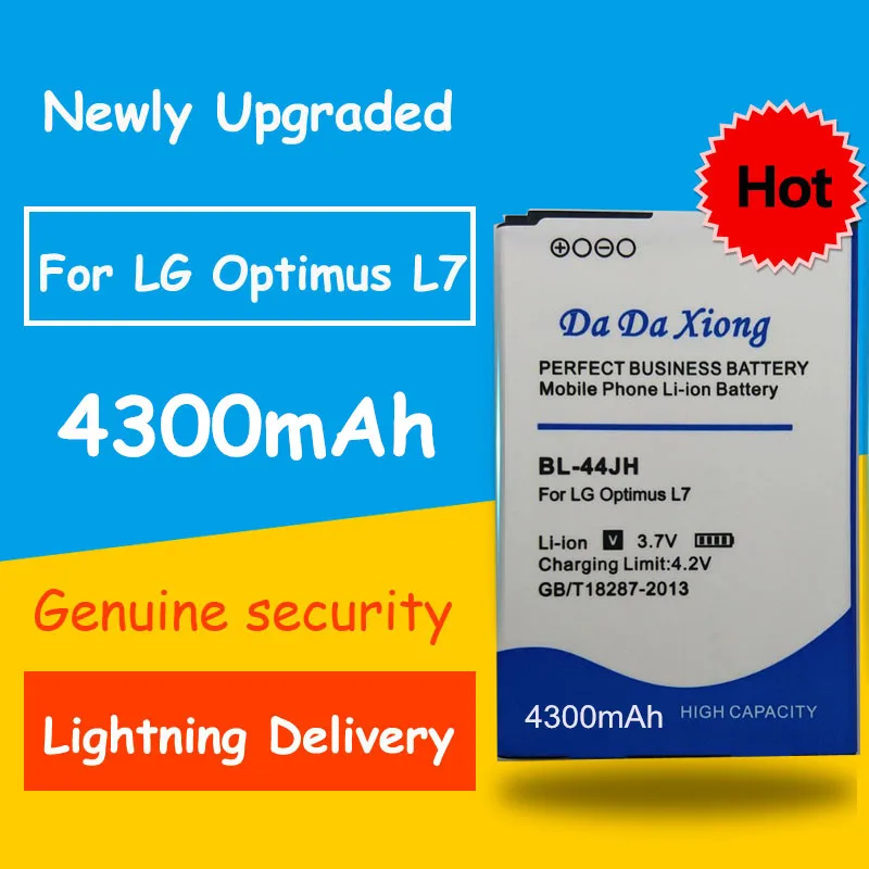 Бесплатная доставка 4300 мА/ч BL 44JH BL44JH батарея для LG Optimus L4 II E440 или рюкзак с