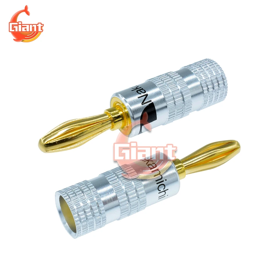 Портативный 24K позолоченный штекер типа фонаря банан фиксированный спикер винт